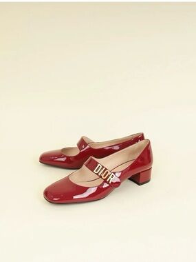 Christian Dior Runway “Baby-D” Mary Jane pumps in red patent leather